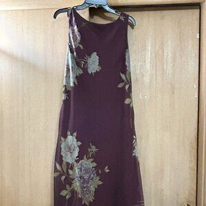 Burgundy Tea Length Dress